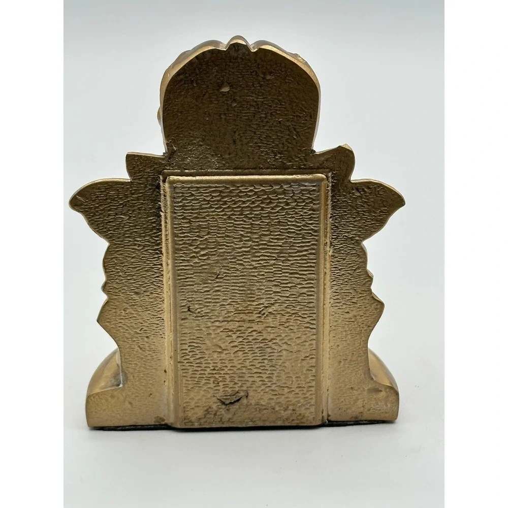 Vintage PM Craftsman Gold Scroll Bookends - Ornate Decorative Book Holders